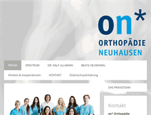 Tablet Screenshot of on-orthopaedie.de